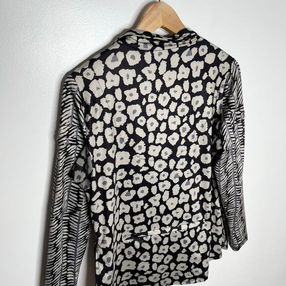 Gretchen Scott Quarter Zip Up Pullover Top Womens Medium Wildcat Zip Pockets - Picture 9 of 12